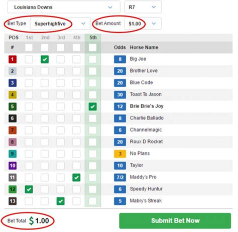 exotic wagering calculator|superfecta wagering charts.